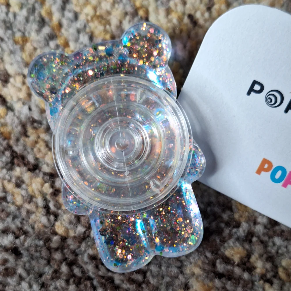 🍊Popsockets Glitter Bear PopGrip NWOT
